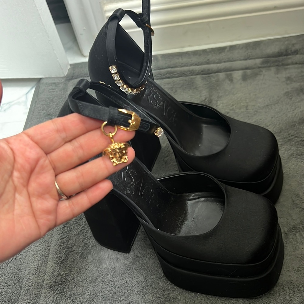 Versace Medusa platforms pumps